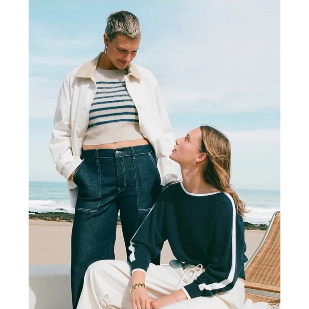 J. Crew Cashmere Contrast Stripe Sweater - Picture 7 of 10